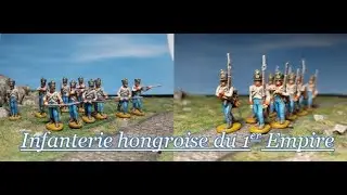 Exposition Figurines N°29. Infanterie Hongroise du 1er Empire au 1/72, Hät 8334 et 8335.