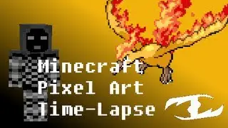 Pokemon #146 Moltres - Minecraft Pixel Art Time-lapse