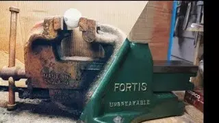antique vice [restoration] fortis 50 lb large vice no 6