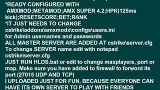 HLDS SERVER Counter-Strike 1.6 p47+p48 READY CONFIGURED SERVER (DOWNLOAD LINK)