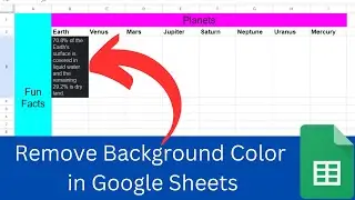 Remove Background Color from Pasted Text in Google Sheets