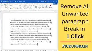 Trick to remove all unwanted new line characters in each line in Ms Word