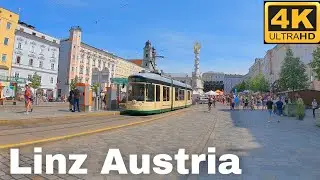 Linz Austria,  Walking Tour 4K UHD