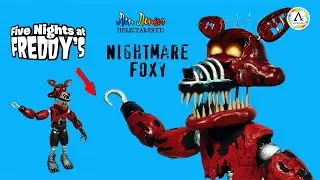Кошмарный Фокси ФНАФ | Лепим Аниматроников ФНАФ | Nightmare Foxy FNAF with clay
