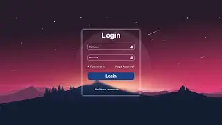 Design an Animated Glassmorphism Login Form using | HTML & CSS | login page html css