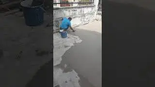 Cara membuat acian lantai atau vinising lantai.