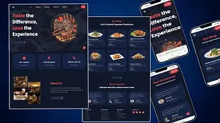 Complete Responsive Food Website using HTML CSS and Javascript | Food Restaurant