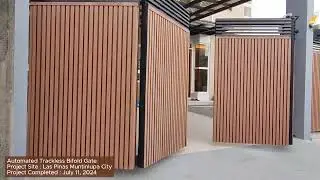 Modern gate design for trackless folding gate / automated bifold gate / automated swing gate