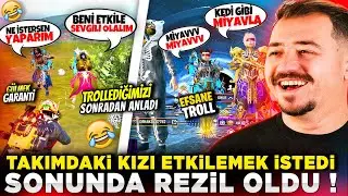 KIZI ETKİLEMEK İSTEDİ 😂 AMA MIYAVLAYARAK REZİL OLDU! 🐱 TROLLEDİĞİMİZİ SONRADAN ANLADI! - PUBG MOBİLE