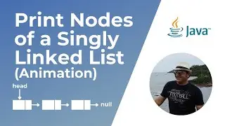 Print elements of a Singly Linked List in Java (Animation)