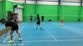 Badminton 2023/7/26 game 2: Pangersa/Kristen vs. Sam/Tom
