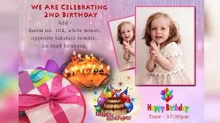 How to Design birthday invitation card in Adobe Photoshop CC
