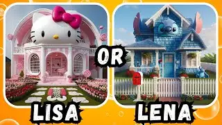 Lisa or Lena 💞 Hello Kitty vs Stitch 🎀💙#lisa #lena #lisaorlena