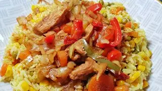 Rice Recipe With Chicken And Vegetables | MmmYummy