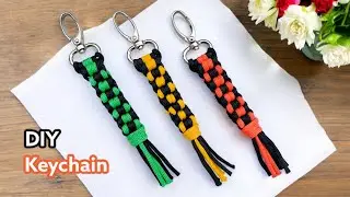 DIY Easy Macrame Keychain for Beginners | Paracord Macrame Keychain