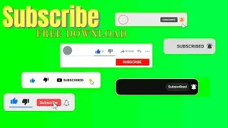 Top 6 Subscribe Button Green Screen 👉No Copyright | Get Copyright Free Green Screen subscribe button