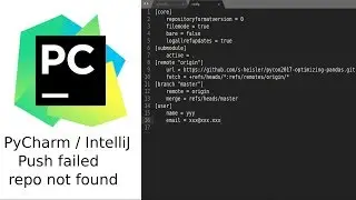 PyCharm Github Push failed: Repository not found