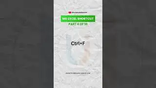 MS Excel Shortcuts Part 4 of 10 #Excel #MicrosoftExcel #ExcelShortcut #ExcelTips #ExcelTricks