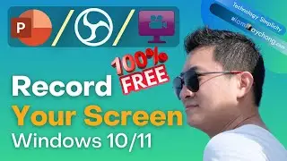 Record Your Screen Easily Windows 10 and 11 - 100% FREE (PowerPoint, OBS, Flashback Express)