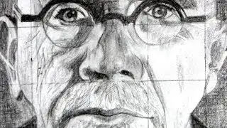 How to use the Grid Method with a Drawing of Chuck Close as an Example