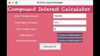 05-Compound Interest GUI Calculator using Tkinter |Compound Interest Program in Python|DareToProgram