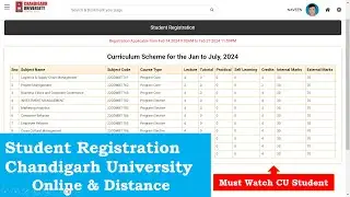 CUIDOL: Student Registration process for Jan to July 2024 Session | Chandigarh University