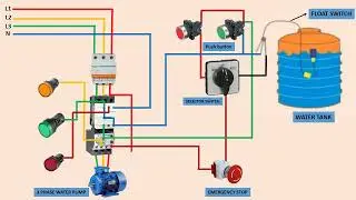 3 Phase DOL Motor Starter Control Wiring Diagram , Water Tank Float Switch