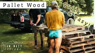 The BEST way to break down a pallet!