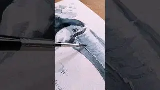 Mit nur einer Farbe malen😃 #kunst #painting #shortvideo