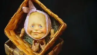 Колобок. Авторская игрушка из опилочного папье-маше.