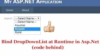 How to bind Dropdownlist at run time in Asp.Net
