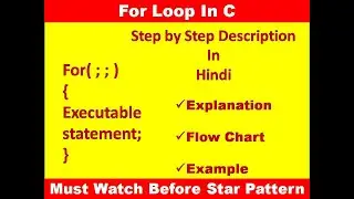 For Loop in C (Lec-12) | Loop Control Statement, #forloop #cprogram