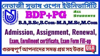 BDP/PG Admission, Assignment, Renewal, Exam, Enrollment, Exam Form fill-up Related QNA