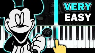 Happy Song - Friday Night Funkin' vs Mickey Mouse - VERY EASY Piano tutorial