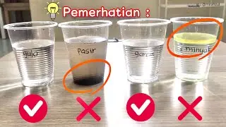 Eksperimen Sains Mudah : Bahan Larut dan Bahan Tidak Larut dalam Air 💧| Tadika | Sekolah