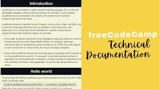 How to build a freeCodeCamp Technical Documentation Page for Beginners?