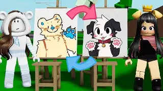 ROBLOX MA CHI FA IL DISEGNO PIU' BELLO VINCE! - ROBY E JENNY