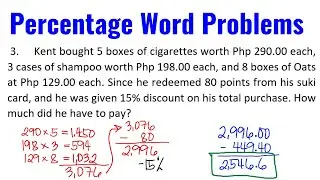 Percentage Word Problems Reviewer | 5-item questions | Numerical Reasoning