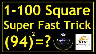 1-100 Square in 3 Seconds | Shortcut to Find Square of Any Digit | Vedic Maths | Aspirants of Future