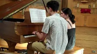 Four Landler, D  814, No  1 and 2 by Franz Schubert played by Avyi and Elijah Hill