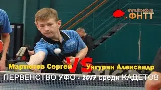 Table tennis. Мартюгов Сергей - Унгурян Александр [HD 1080]