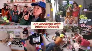 laying on the floor making art in ohio