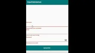 Check Input Validation in Android