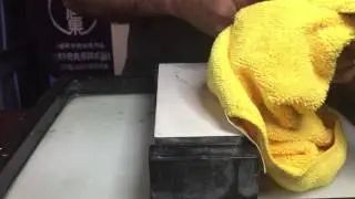 Knife Sharpening demonstrating pressure variances.