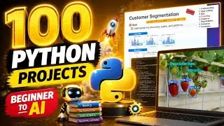 100 Python Projects + Basics | Learn Python the Practical Way | From Basics to AI