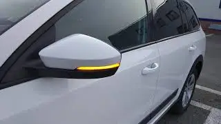 Octavia A7 Scout динамические поворотники в зеркала