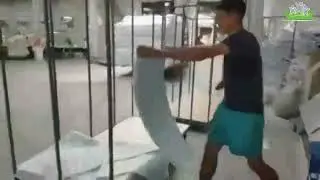 Процес стібання чохлів ортопедичних матраців ЕММ