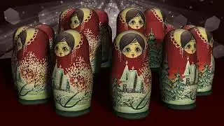 Футаж. Матрёшки.