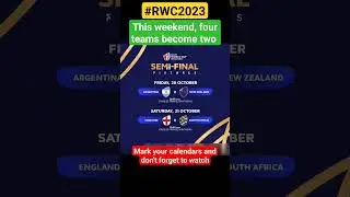 Semifinal Fixtures Rugby World Cup 2023 