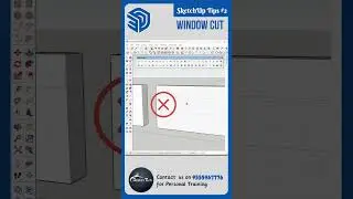 Sketchup Tips 2 - How to create Window Cut with Plugin 